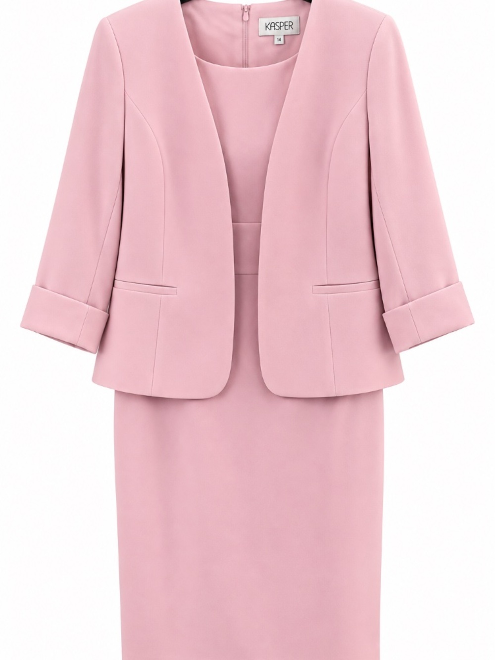 Kasper Blush Pink Dress and Jacket Suit Set